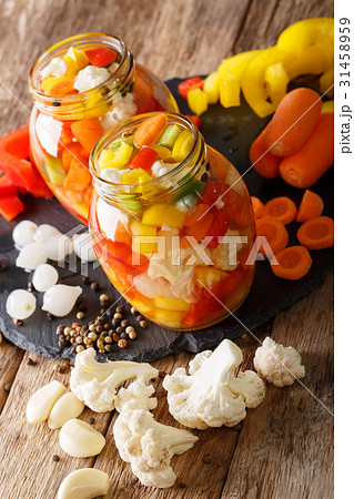 Giardiniera salad from pickled cauliflower, pepper Giardiniera salad from pickled cauliflower, pepper 31458959