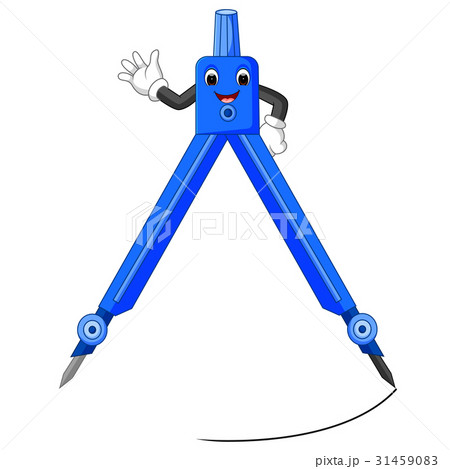 Cartoon school or architecture compass character 31459083