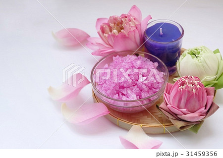 Composition of spa treatment on white background. Composition of spa treatment on white background. 31459356