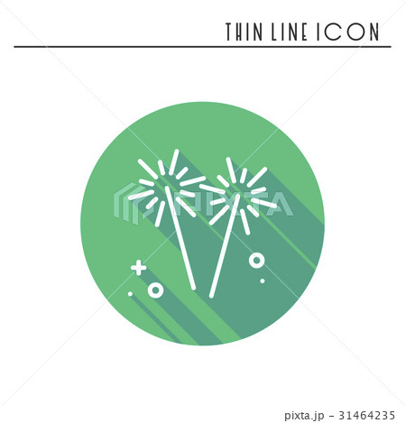 Sparkler, bengal fire icon. Party celebration 31464235