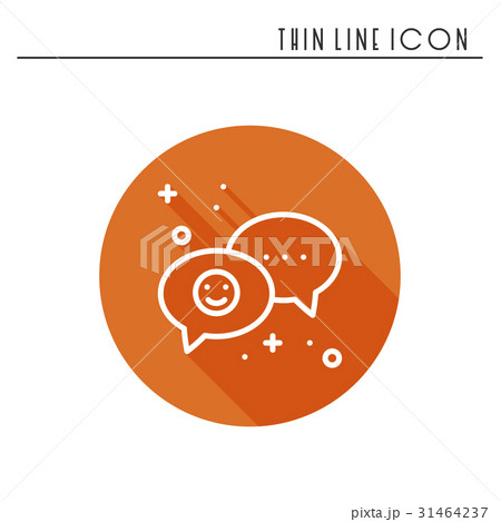 Speech bubble line icon. Conversation chat dialog 31464237
