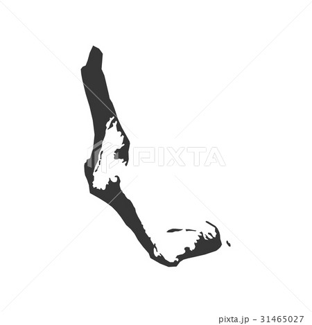 Cocos Islands map silhouette 31465027