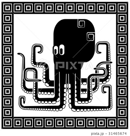 Stylized silhouette of an octopus 31465674