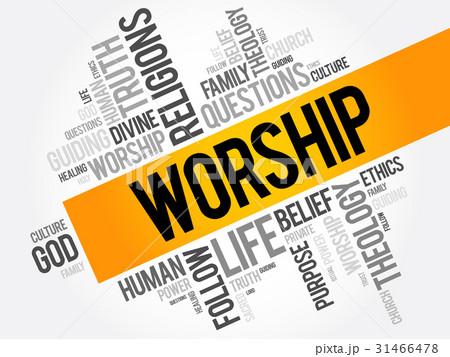 Worship word cloud collage 31466478