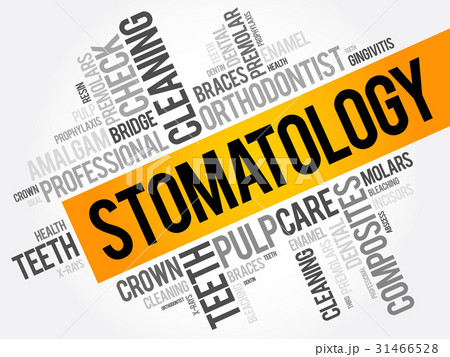 Stomatology word cloud collage 31466528