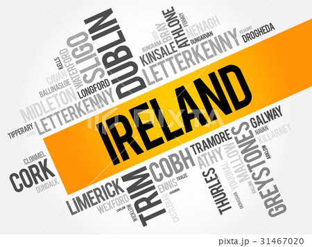 List of cities in Ireland word cloud collage 31467020