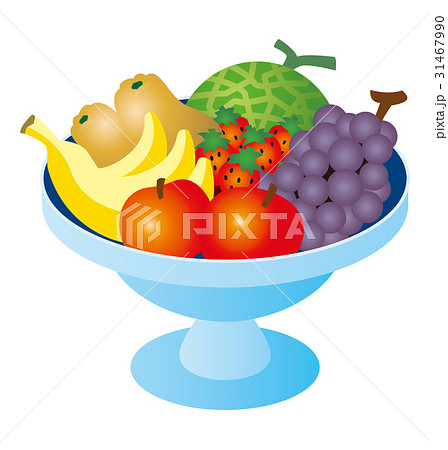 フルーツ盛り合わせ 果物盛り合わせのイラスト素材