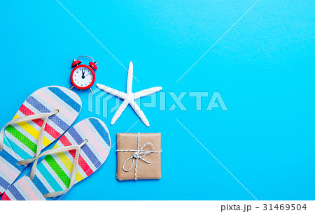 sandals, gift, alarm clock and starfish sandals, gift, alarm clock and starfish 31469504