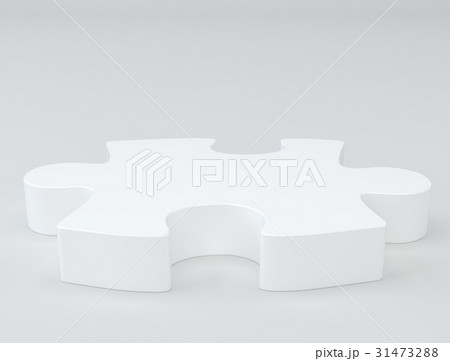 White puzzle with soft shadows. 31473288