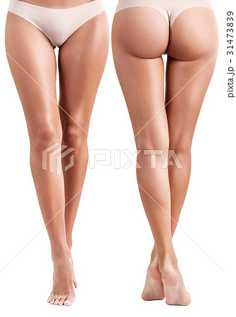 Back view of perfect female legs and buttocks. 31473839