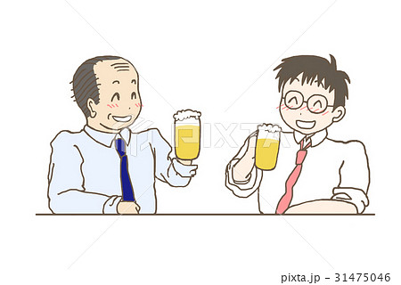 サラリーマンの飲み会のイラスト素材