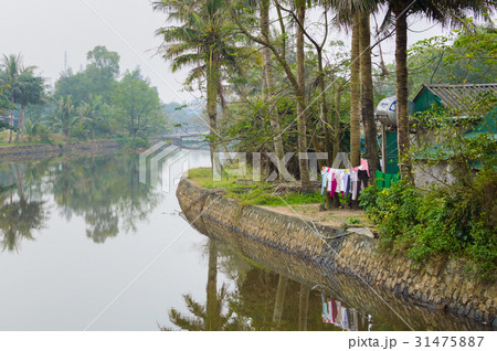 River village in Vietnam. 31475887