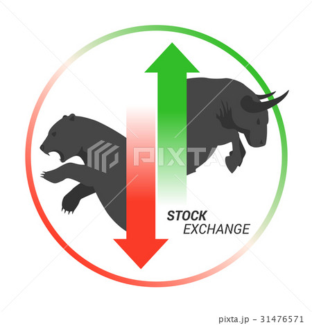 Stock market concept bull bear with up down arrow Stock market concept bull bear with up down arrow 31476571