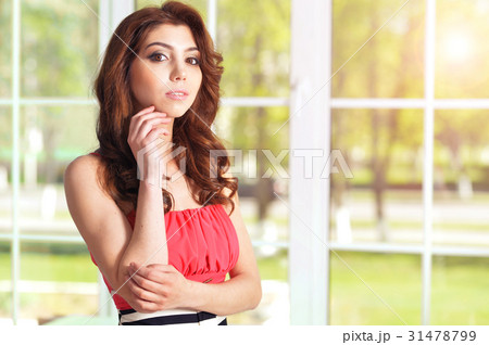 Beautiful young woman with digital tablet  31478799