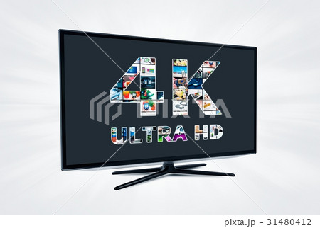 TV ultra HD. 4K television resolution technology 31480412