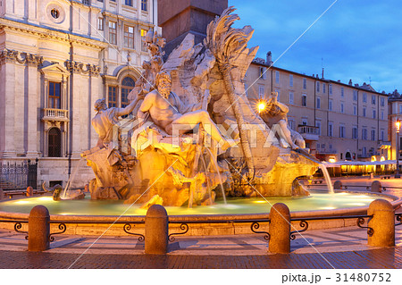 Piazza Navona Square in the morning, Rome, Italy. Piazza Navona Square in the morning, Rome, Italy. 31480752