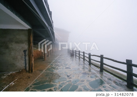 fog on street of Tiantouzhai village fog on street of Tiantouzhai village 31482078