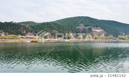 view of East Hill with pagoda in Longmen view of East Hill with pagoda in Longmen 31482142