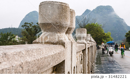 Gongnong bridge over Yulong river in Yangshuo Gongnong bridge over Yulong river in Yangshuo 31482221