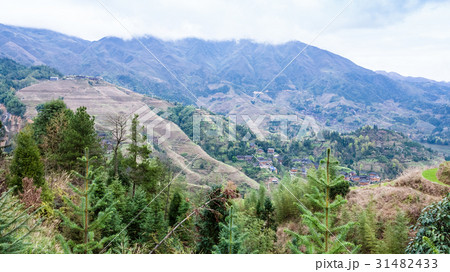 view of mountain Dazhai country in spring 31482433