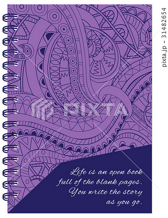 violet cover zen tangled design of the notebook 31482654