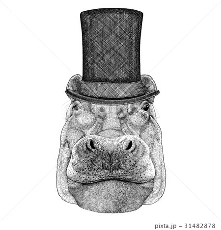 Hippo, Hippopotamus, behemoth, river-horse wearing 31482878