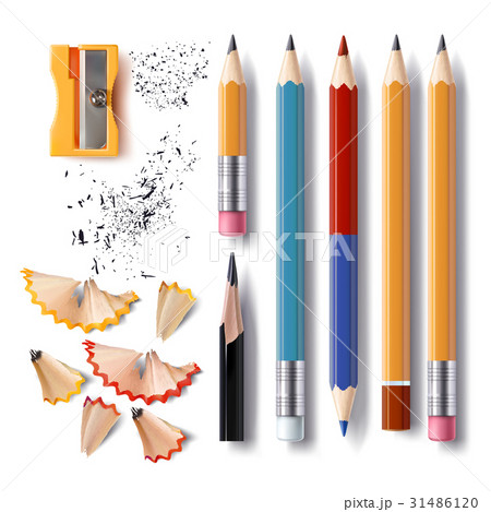 Set of vector sharpened pencils of various lengths 31486120