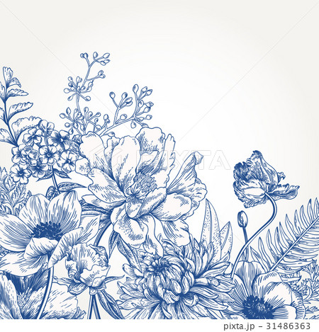 Floral background with flowers. 31486363