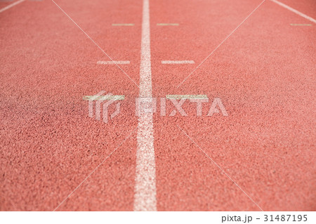 Marking line on running track 31487195