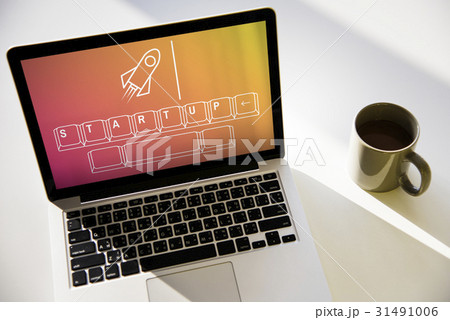 Rocket Spaceship Startup Business Strategy Graphic 31491006