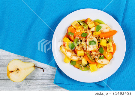 pear, kiwi, apricot, mango and peach salad pear, kiwi, apricot, mango and peach salad 31492453