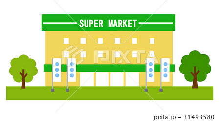 スーパーマーケットのイラスト素材 31493580 Pixta