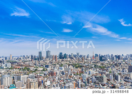 青空と東京シティビュー 31498848