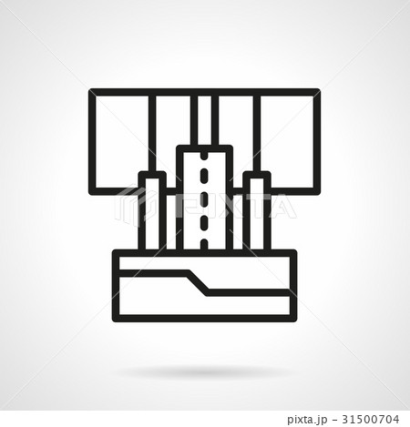 Microphone connectors simple line vector icon Microphone connectors simple line vector icon 31500704