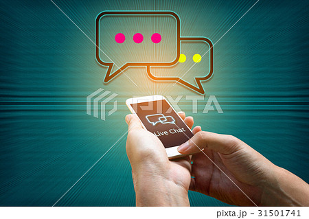 Live chat technology concept Live chat technology concept 31501741