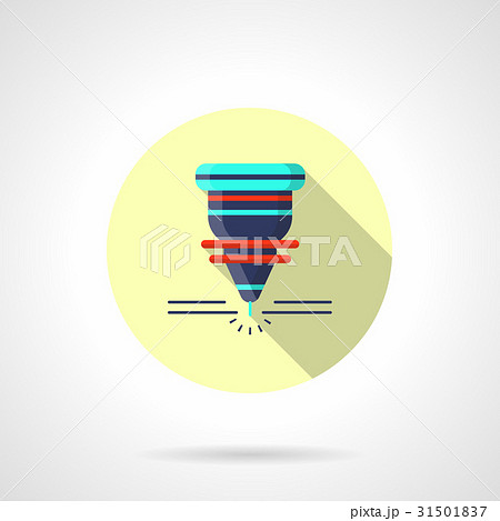 Laser cutting element flat round vector icon 31501837