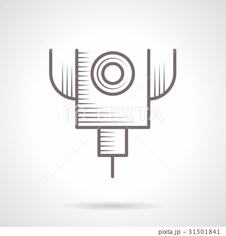 Laser cut machine vintage vector icon 31501841