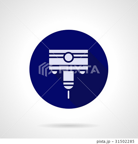 High precision laser cutting round vector icon 31502285