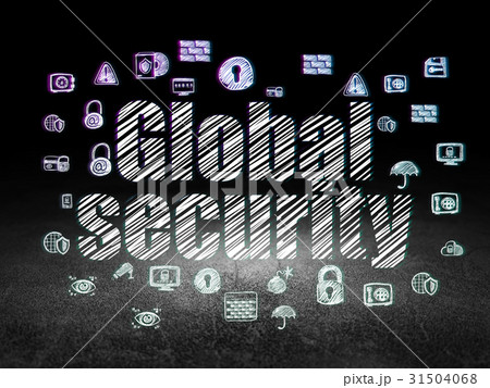 Safety concept: Global Security in grunge dark Safety concept: Global Security in grunge dark 31504068