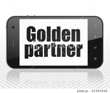 Business concept: Smartphone with Golden Partner Business concept: Smartphone with Golden Partner 31504346