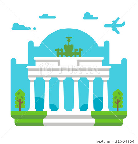 Flat design Brandenburg gate 31504354