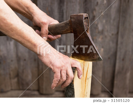 the axe in the hands of male colitis firewood the axe in the hands of male colitis firewood 31505120