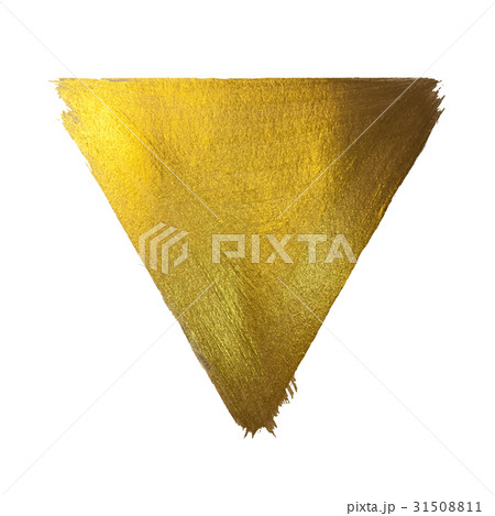 Gold Texture Paint Stain Illustration. Hand drawn 31508811