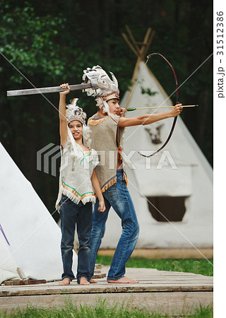 happy children playing native american happy children playing native american 31512386