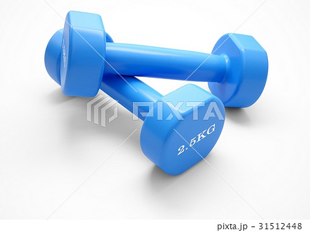 3D rendering dumbbells isolated on white 3D rendering dumbbells isolated on white 31512448