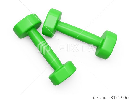3D rendering dumbbells isolated on white 31512465