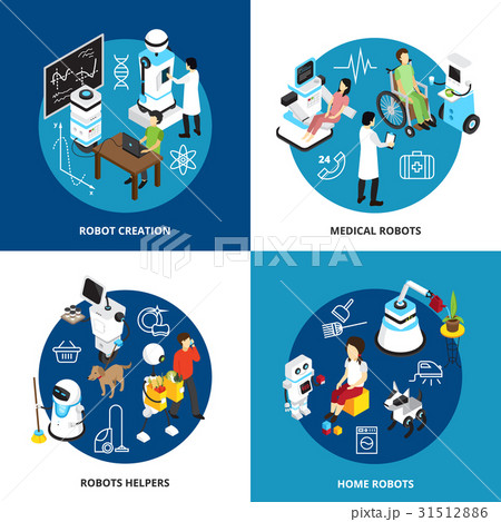 Robots Isometric Design Concept 31512886