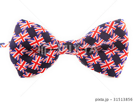 Uk flag on the bow tie isolated on white Uk flag on the bow tie isolated on white 31513856