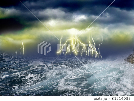 稲妻と荒波 31514082