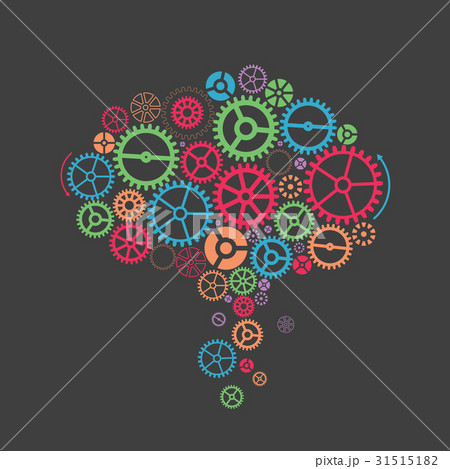 Colorful gearslike a brain. Abstract background Colorful gearslike a brain. Abstract background 31515182